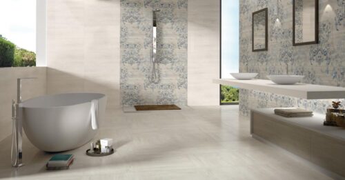 Krem Arabesque Banyo Seramik Uygulaması(BS-012)