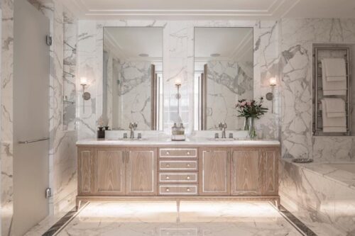 Modern Carrara Mermer Banyo BNY075