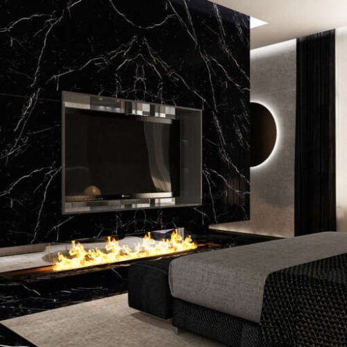 Nero Marquina Marmicera Porselen Duvar Kaplama(PDK-051)