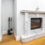 The,Marble,Fireplace,In,Living,Room.,Modern,Luxury,Interior,In